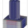 Конечно-элементная модель каркаса монолитного 17-эт. жилого дома